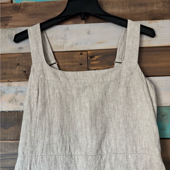Abercrombie & Fitch Beige Linen Blend Mini Dress - Picture 2 of 8
